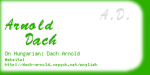 arnold dach business card